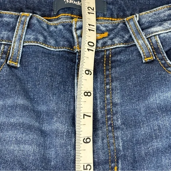ModCloth Jeans Womens 30 Blue Boyish Straight High Waist Stretch Boho - Picture 12 of 13